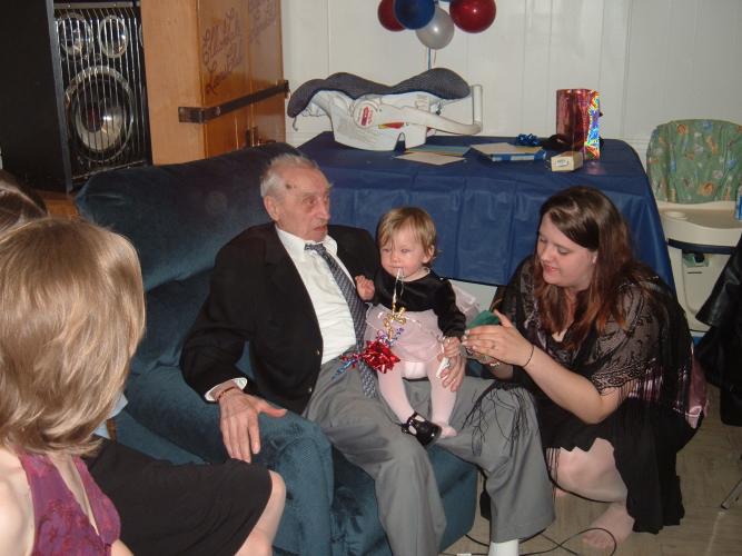 Grandpa and Jess share thier first and last birthday.